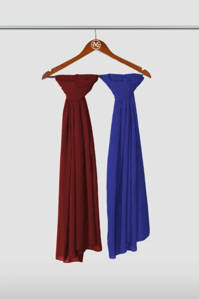 Chiffon Staller - Blue/Maroon